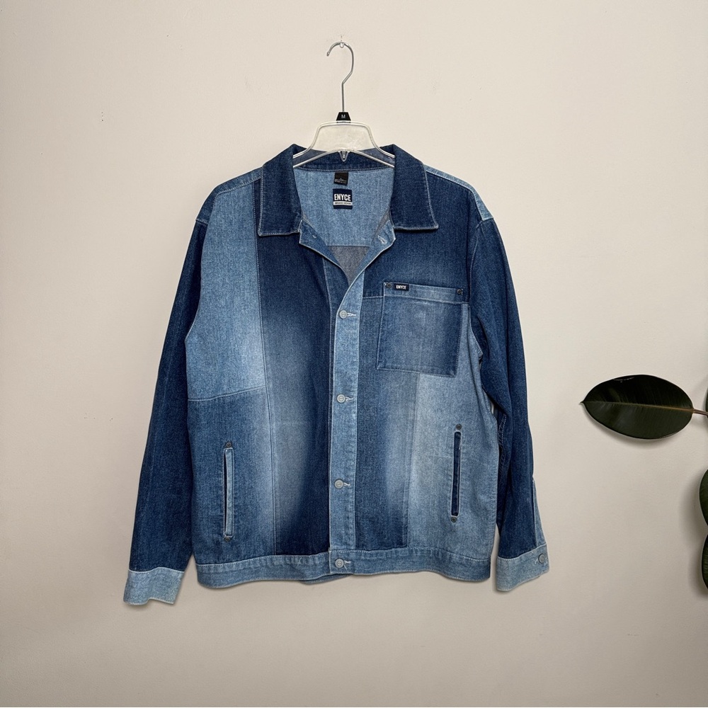 Vintage Enyce Men’s Patchwork Jean Jacket L - Picture 8 of 9